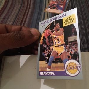 A never been touch magic Johnson mvp card..